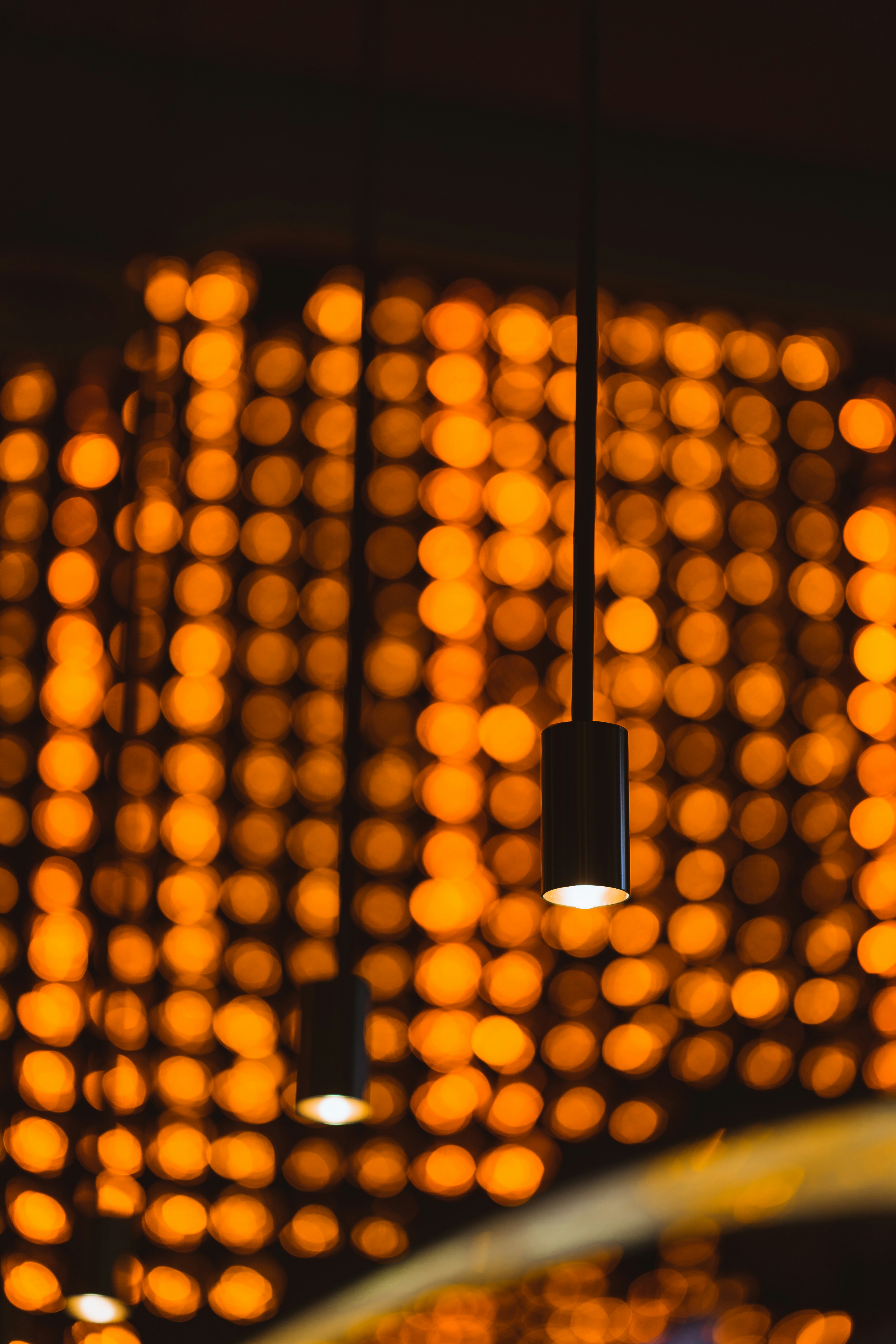 black and yellow pendant lamp